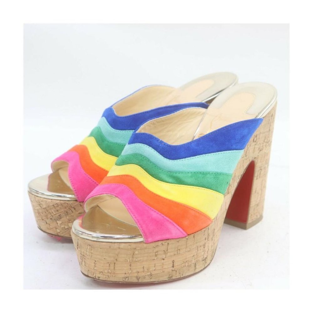 Christian Louboutin Rainbow Suede O Sister Platfor